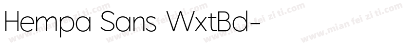 Hempa Sans WxtBd字体转换